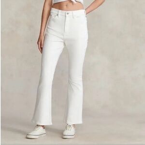 Polo 28 Jeans Ralph Lauren Sharona Crop Flare Jean in white NWT
